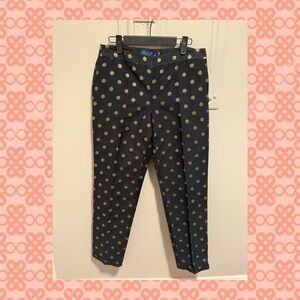 Talbots Black and Gold Polka Dot Dress Pants